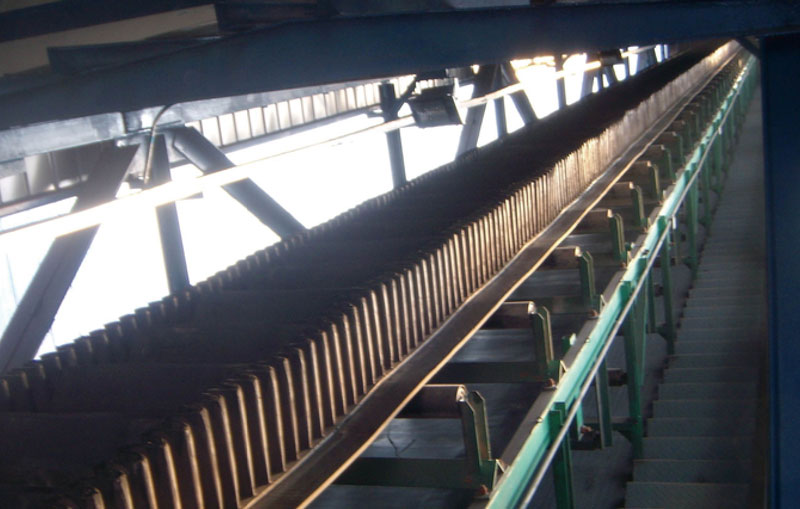 Raised edge conveyor belt